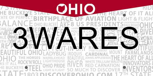 3WARES Ohio License Plate