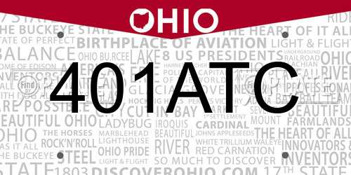 401ATC Ohio License Plate