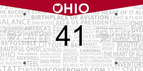 41 Ohio License Plate