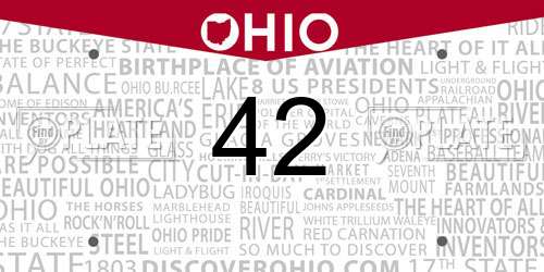 42 Ohio License Plate