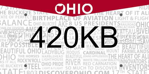 420KB Ohio License Plate