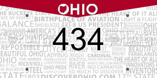 434 Ohio License Plate