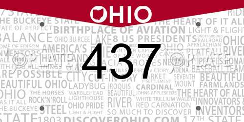 437 Ohio License Plate