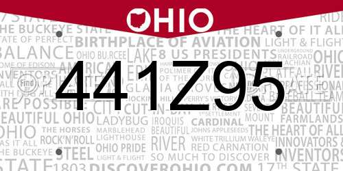 441Z95 Ohio License Plate