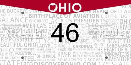 46 Ohio License Plate