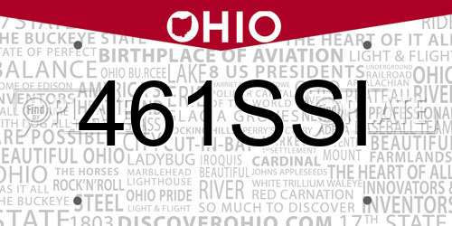 461SSI Ohio License Plate