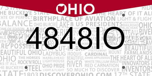 4848IO Ohio License Plate