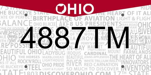4887TM Ohio License Plate