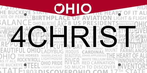4CHRIST Ohio License Plate