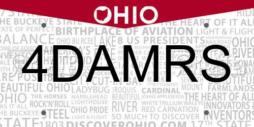 4DAMRS Ohio License Plate