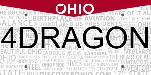 4DRAGON Ohio License Plate