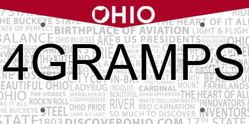 4GRAMPS Ohio License Plate