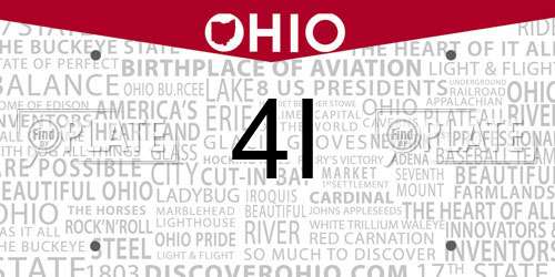 4I Ohio License Plate