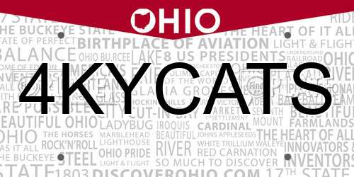 4KYCATS Ohio License Plate