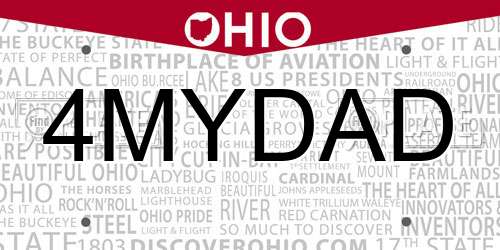 4MYDAD Ohio License Plate