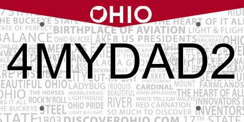 4MYDAD2 Ohio License Plate