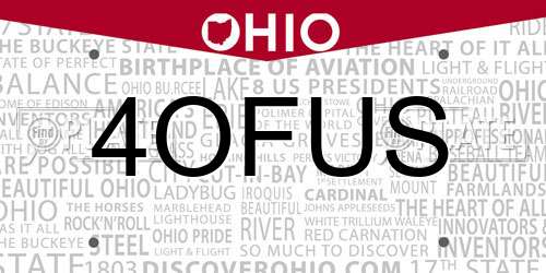 4OFUS Ohio License Plate