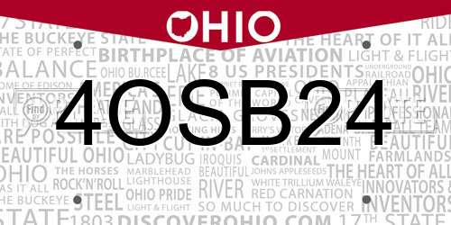 4OSB24 Ohio License Plate
