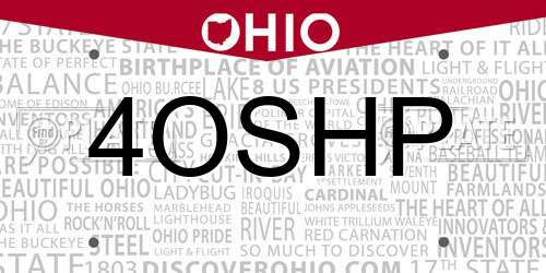 4OSHP Ohio License Plate