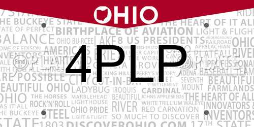 4PLP Ohio License Plate