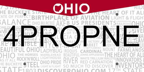4PROPNE Ohio License Plate