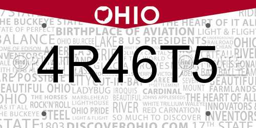 4R46T5 Ohio License Plate
