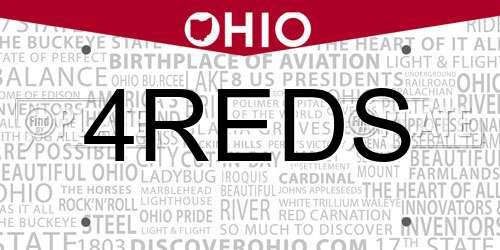 4REDS Ohio License Plate