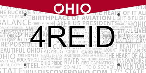 4REID Ohio License Plate
