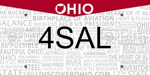 4SAL Ohio License Plate