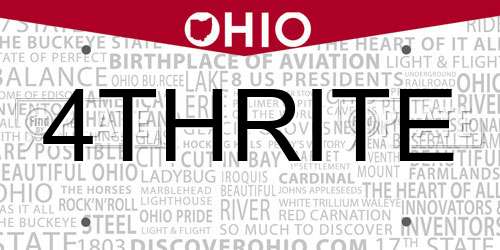 4THRITE Ohio License Plate
