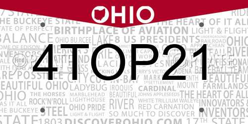4TOP21 Ohio License Plate