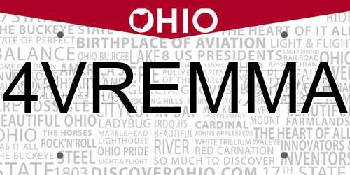 4VREMMA Ohio License Plate