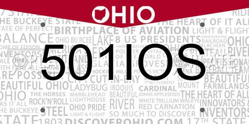 501IOS Ohio License Plate