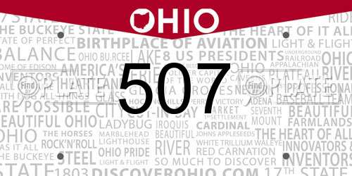 507 Ohio License Plate