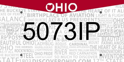 5073IP Ohio License Plate