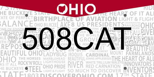 508CAT Ohio License Plate