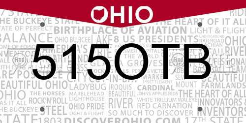 515OTB Ohio License Plate