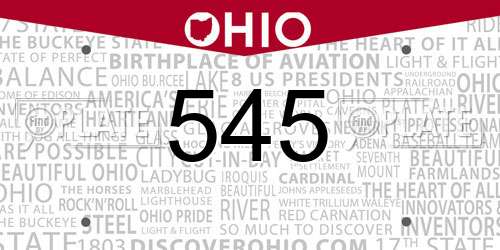 545 Ohio License Plate