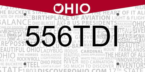 556TDI Ohio License Plate