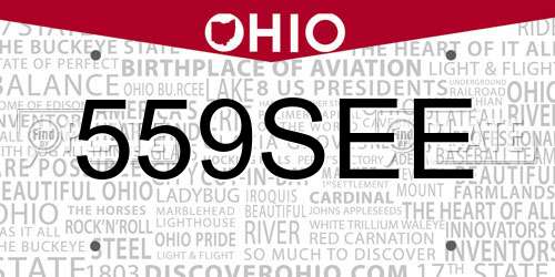 559SEE Ohio License Plate