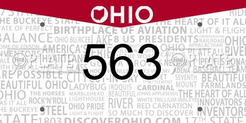 563 Ohio License Plate