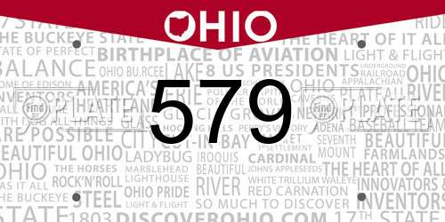 579 Ohio License Plate