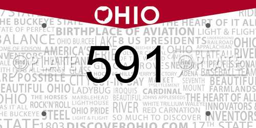 591 Ohio License Plate