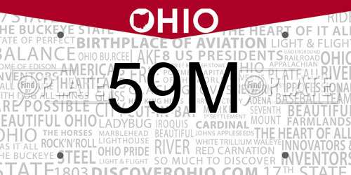 59M Ohio License Plate