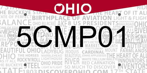5CMP01 Ohio License Plate