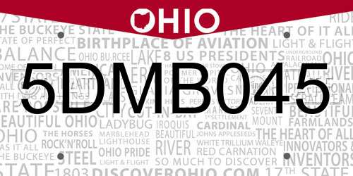 5DMB045 Ohio License Plate
