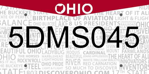 5DMS045 Ohio License Plate