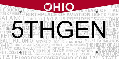 5THGEN Ohio License Plate