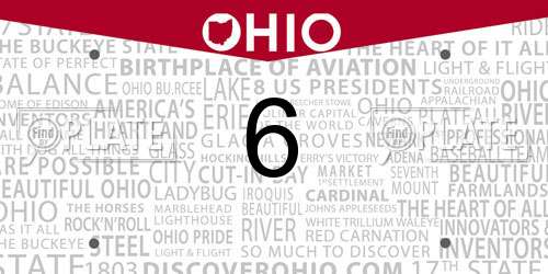 6 Ohio License Plate