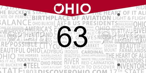 63 Ohio License Plate